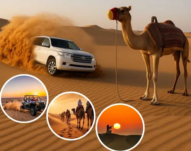 Morning Desert Safari Dubai with dune bashing and sunrise dunes